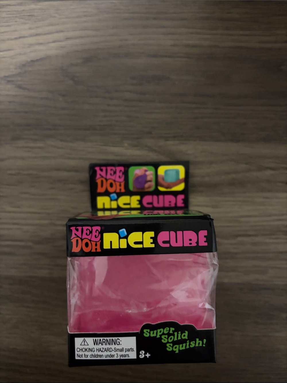 NeeDoh Nice Cube Pink Super Solid Squish Toy